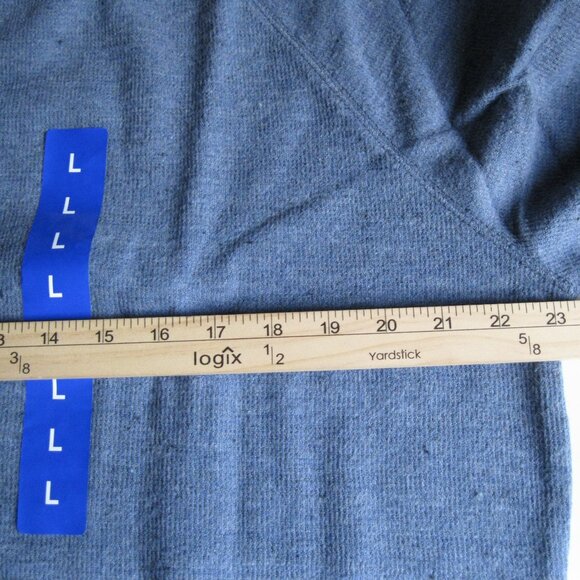 Banana Republic Men’s Waffle Crew neck pull over Sweater blue  Large (0606) - Picture 13 of 15